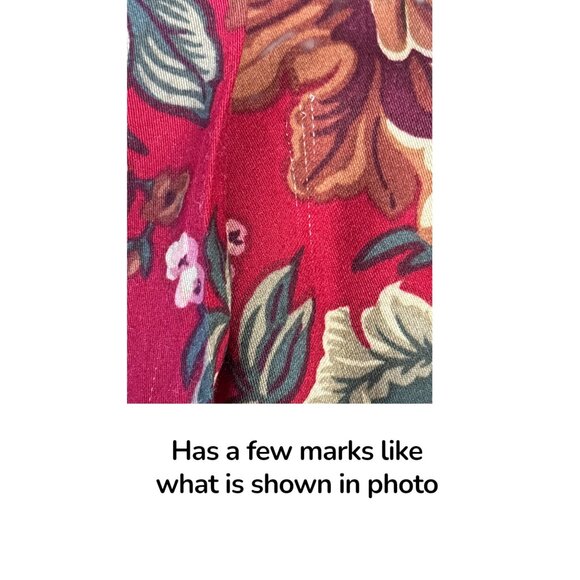 Vintage Susan Bristol Red Floral Rayon Skirt | Cottagecore Boho Midi | Made in U - Picture 7 of 7